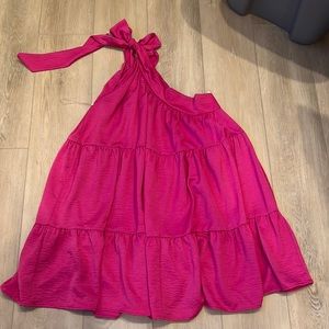 One Strap Magenta Dress - Size M